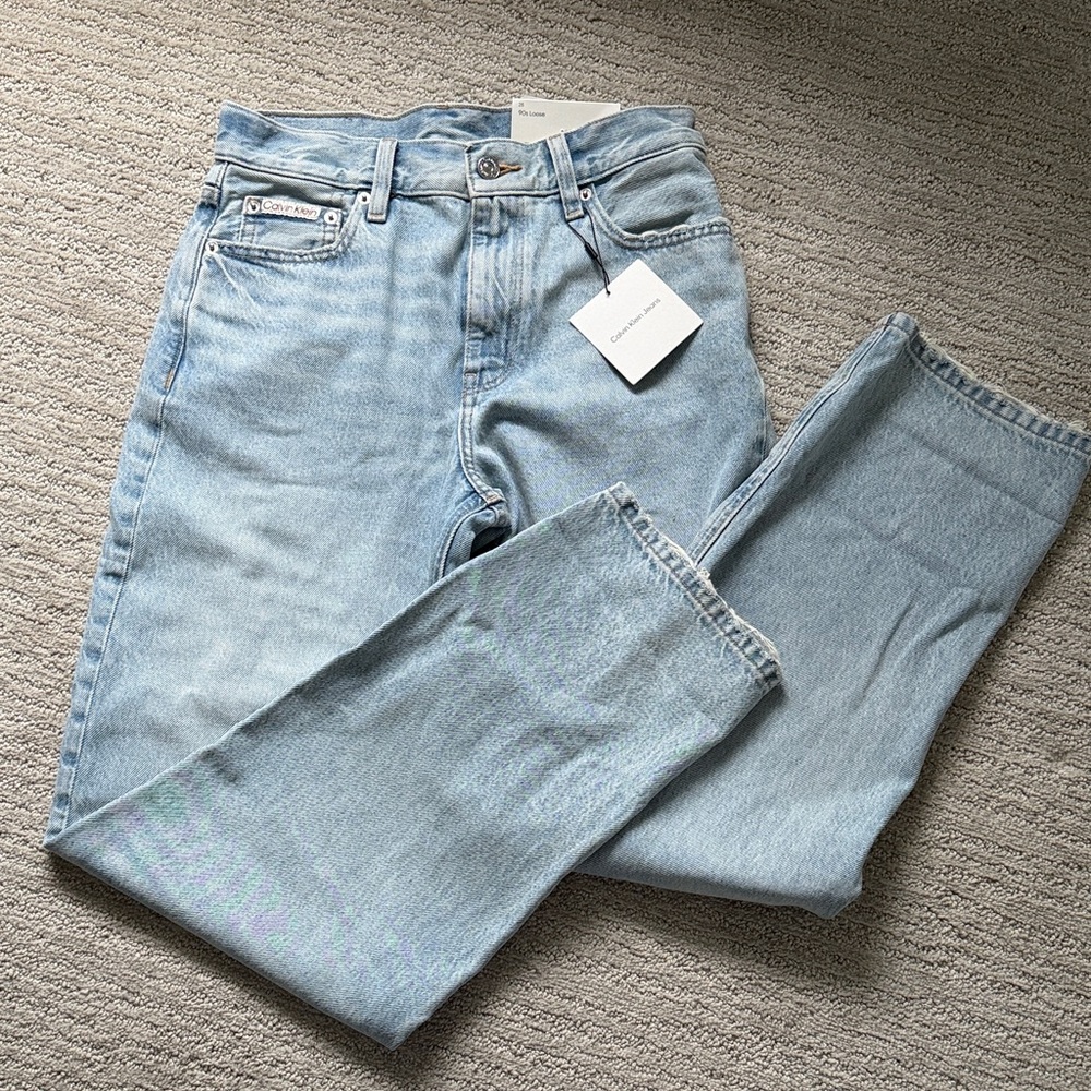 NWT Calvin Klein 90s Loose Light Blue Denim Jeans